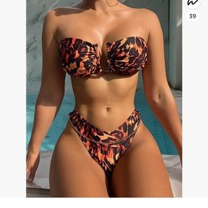 Bandeau High Cut Bikini Set
